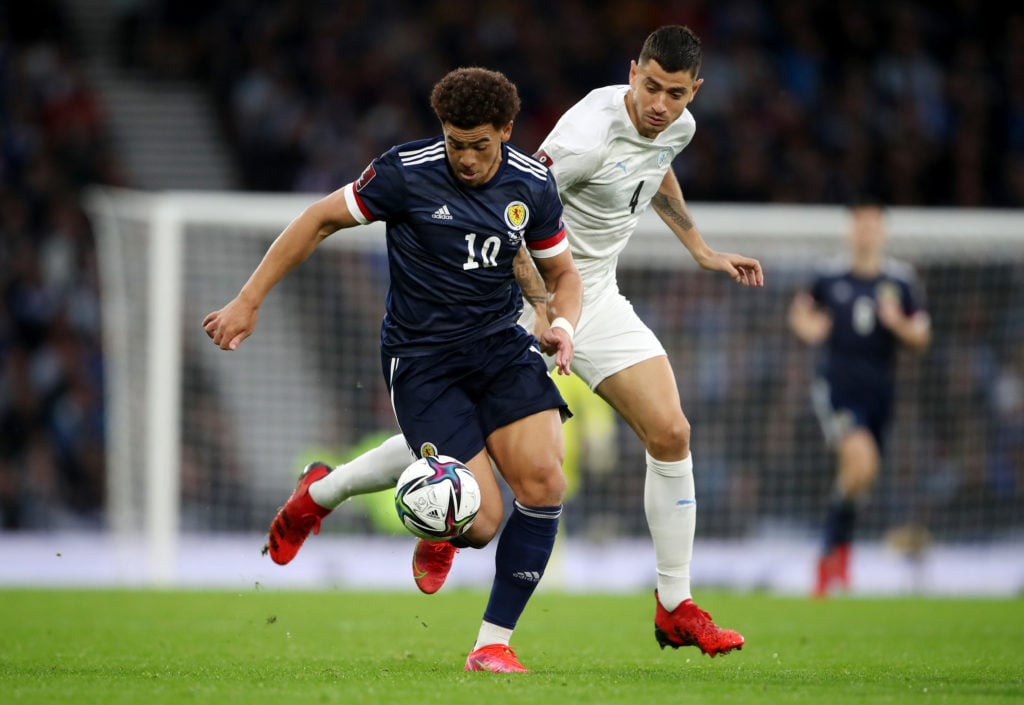 Nir Bitton in action for Israel against Scotland