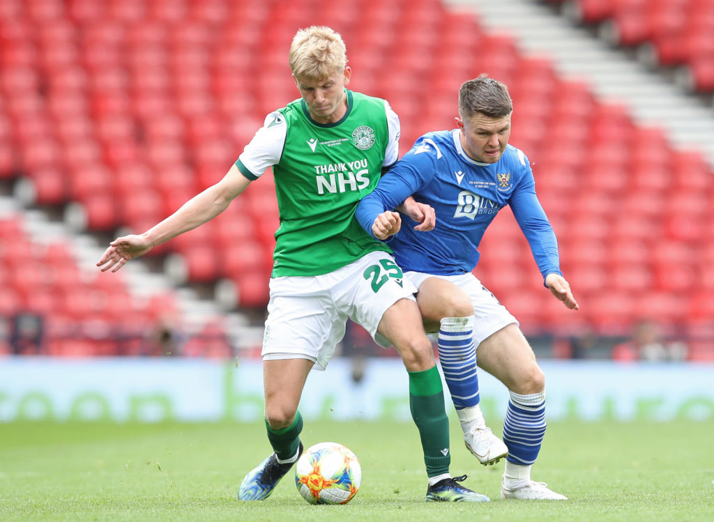 Glenn Middleton in action for St Johnstone