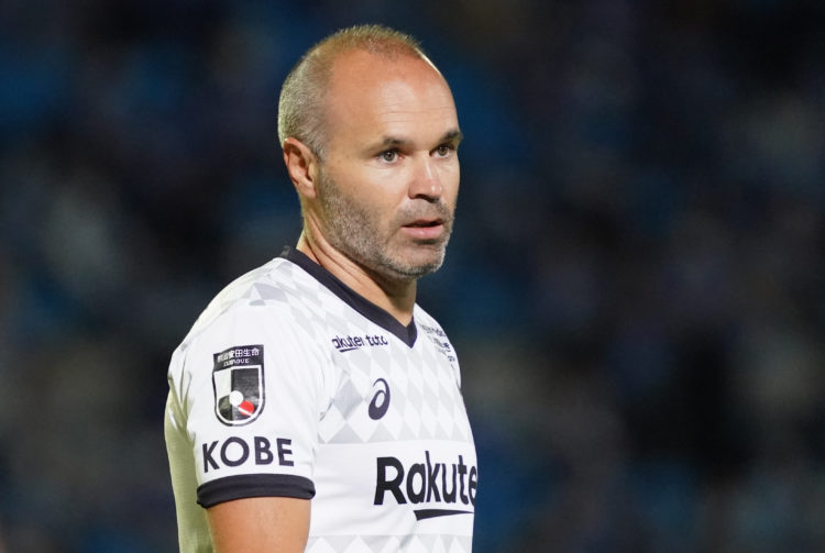 Andres Iniesta poses with Daizen Maeda as Kyogo's old club share brilliant image