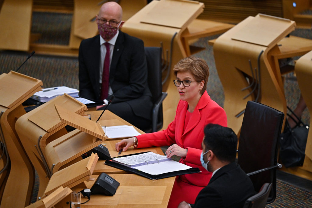 Nicola Sturgeon Attends First Minister's Questions