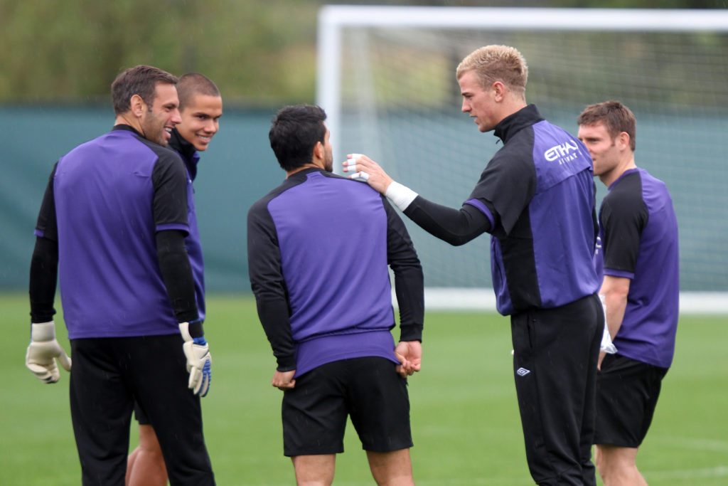 Soccer - Barclays Premier League - Manchester City Training - Carrington Training Ground