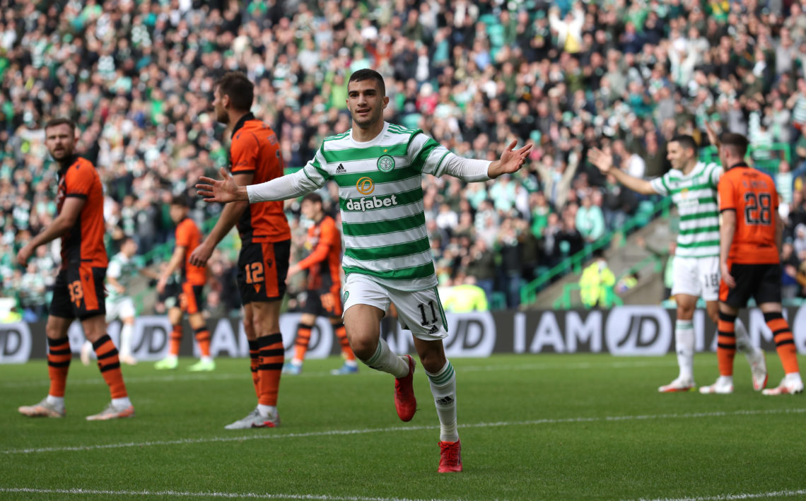 Liel Abada "really enjoyed" playing for Celtic through the middle in December