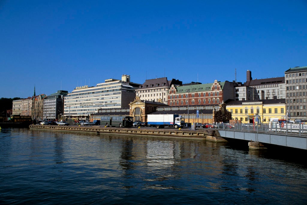 Finland, Helsinki, Downtown, View Of Port