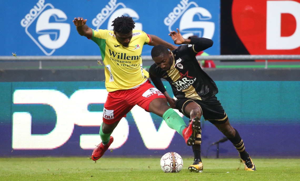 Ostend, Belgium, 19-05-2018 / Kv Oostende vs Antwerp Fc / "nRocky BUSHIRI - William OWUSU"nFootball Jupiler Pro League 2017 - 2018 Play-Off 2 B Mat...