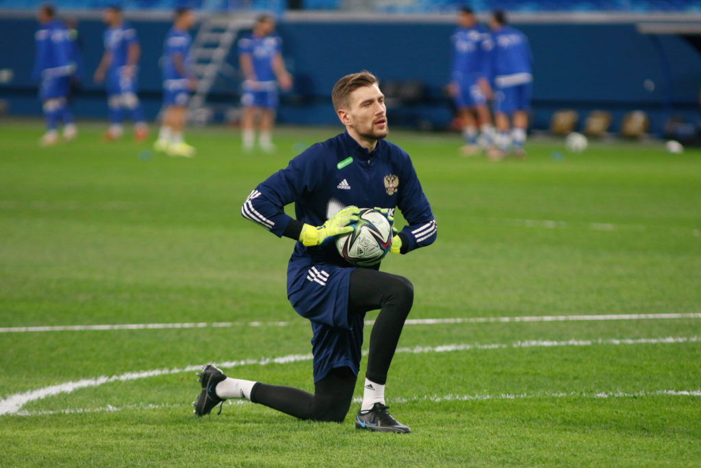 Nikita Haikin (No.16) of Russia seen during the 2022 FIFA