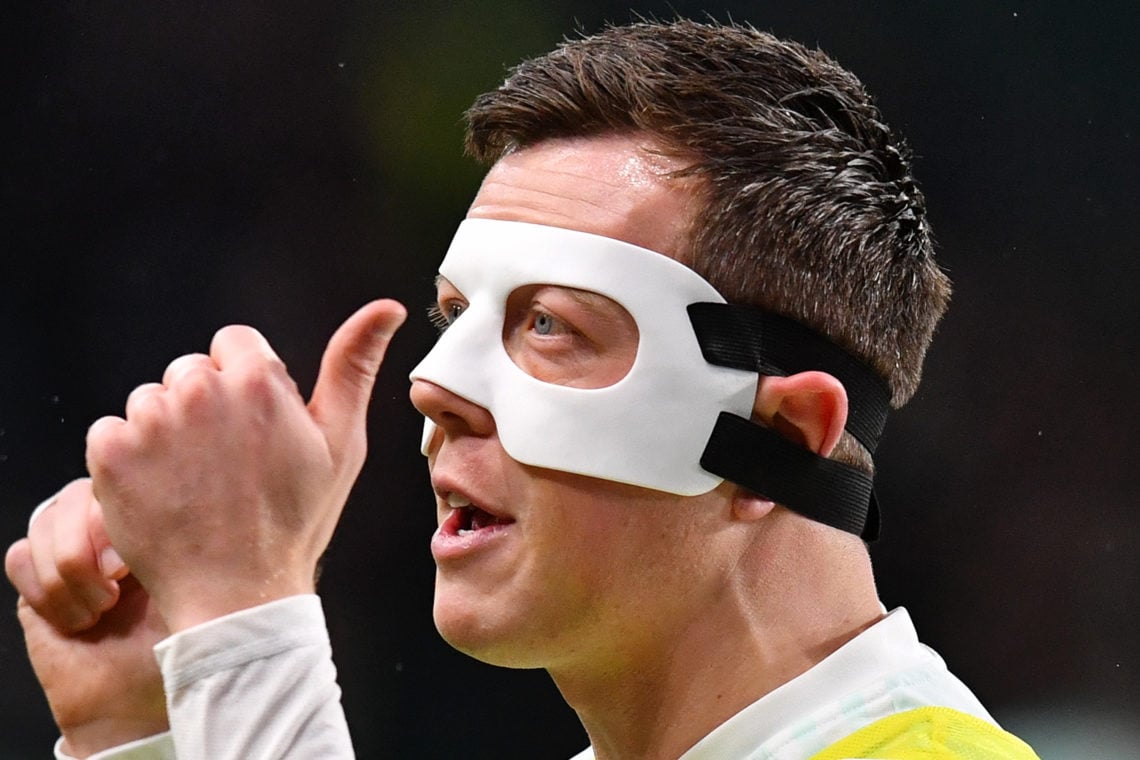 Celtic hero Callum McGregor says facial injury "feels much better" after playing with mask