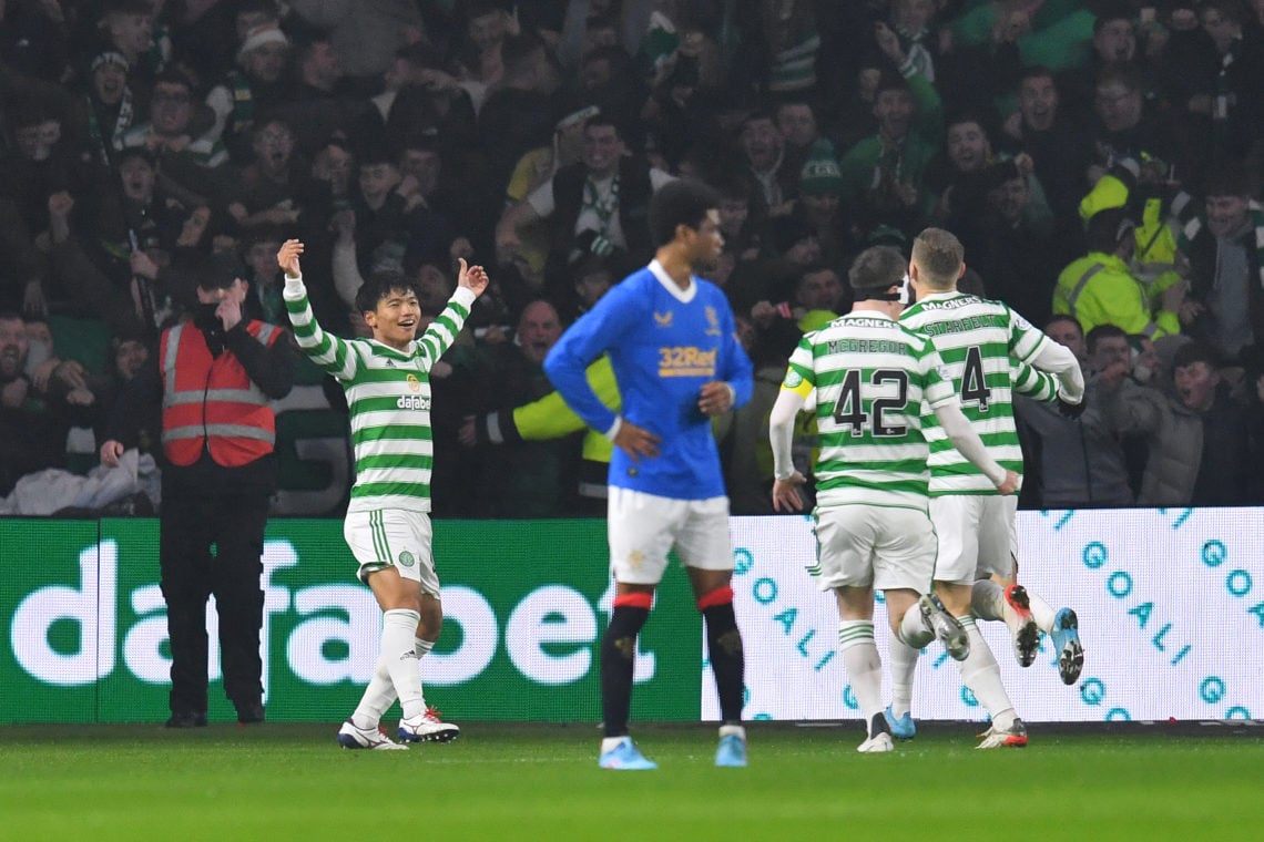 Video: Reo Hatate scores belters to put Celtic ahead in the derby