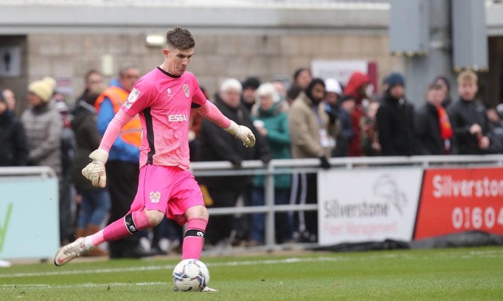 Ross Doohan of Tranmere Rovers in action during the Sky Bet League Two match between Northampton Town and Tranmere Rovers at Sixfields