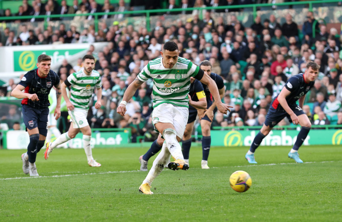 Giorgos Giakoumakis looks likely to come straight back into Celtic XI for Ross County