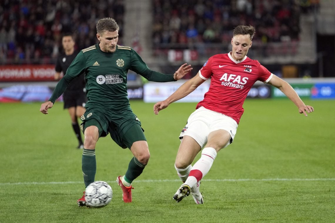 Celtic defender Carl Starfelt goes off injured in Sweden clash