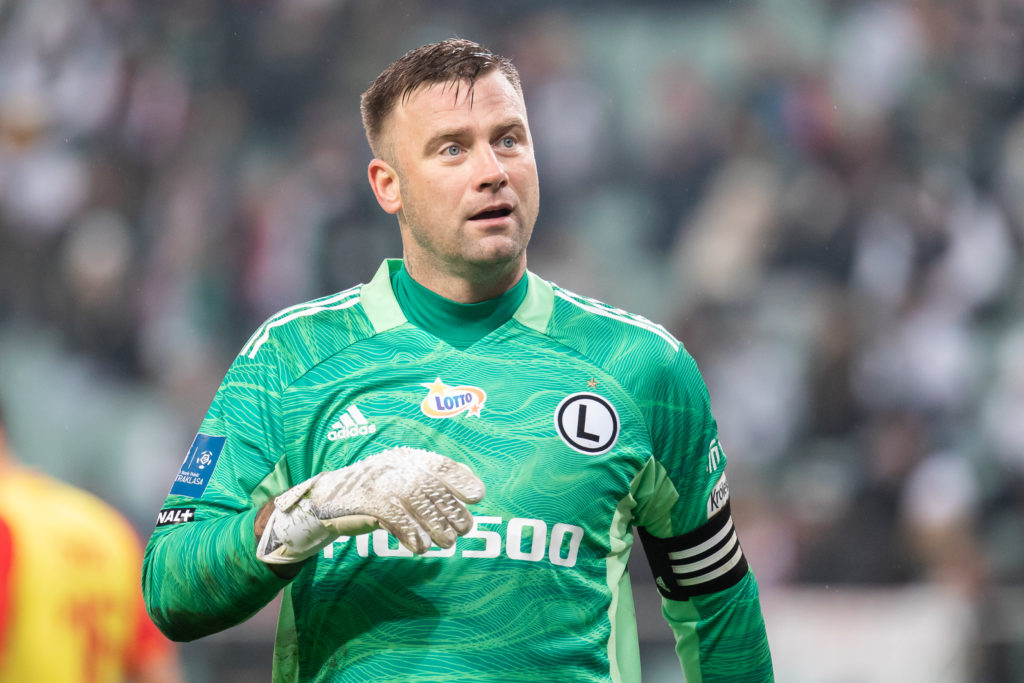 Artur Boruc of Legia seen during the Polish PKO Ekstraklasa