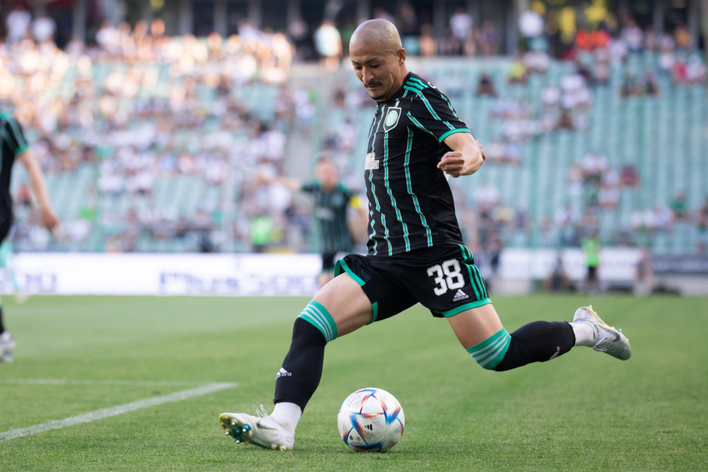 Daizen Maeda of Celtic FC seen in action during the friendly