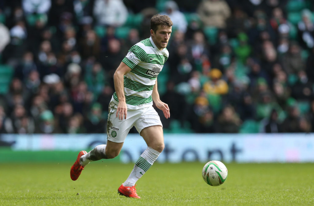 Adam Matthews runs with the ball during the Scottish Premier League match between Celtic and Aberdeen