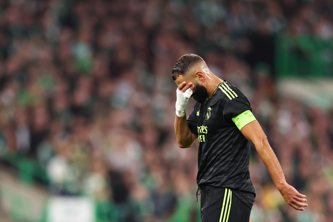 Karim Benzema comes out of Celtic vs Real Madrid with multiple game absence