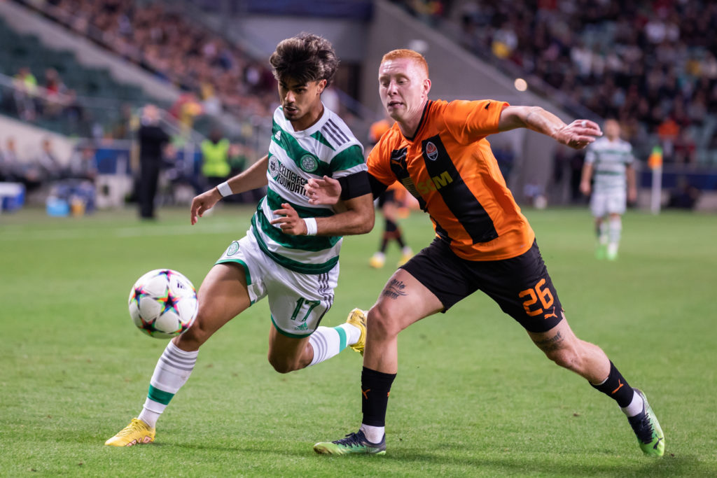 Joao Pedro Neves Filipe "Jota" (L) of Celtic FC and Yukhym