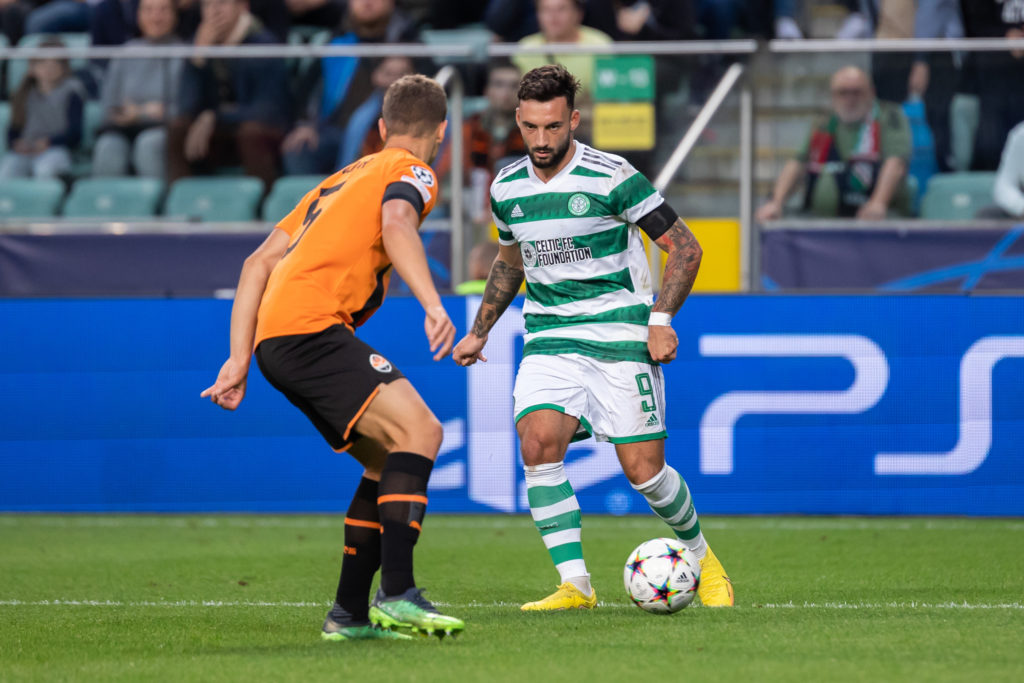 Sead Haksabanovic (R) of Celtic FC seen in action during the