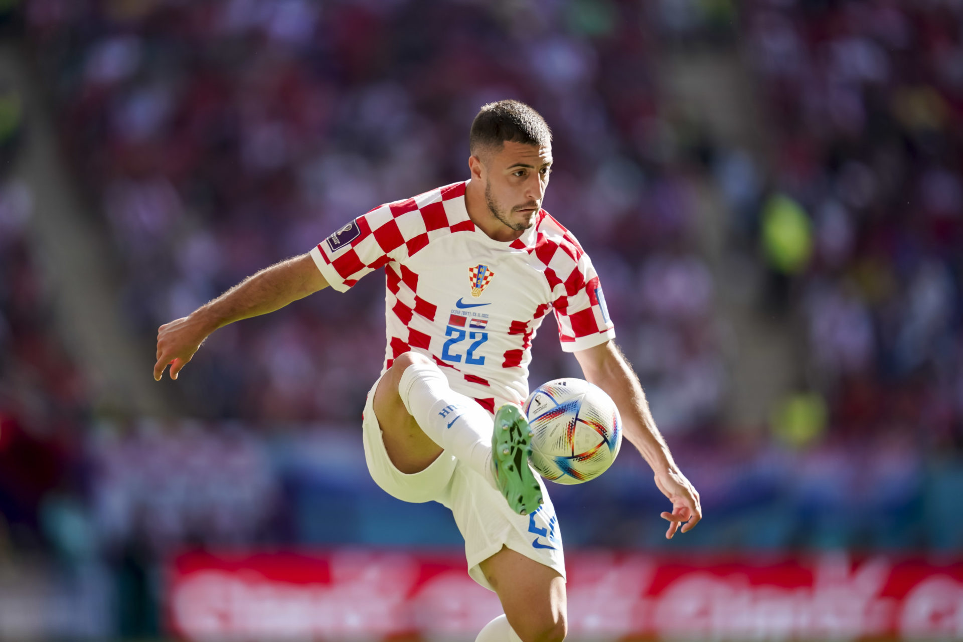 Juranovic playing in Croatia's opener against Morocco