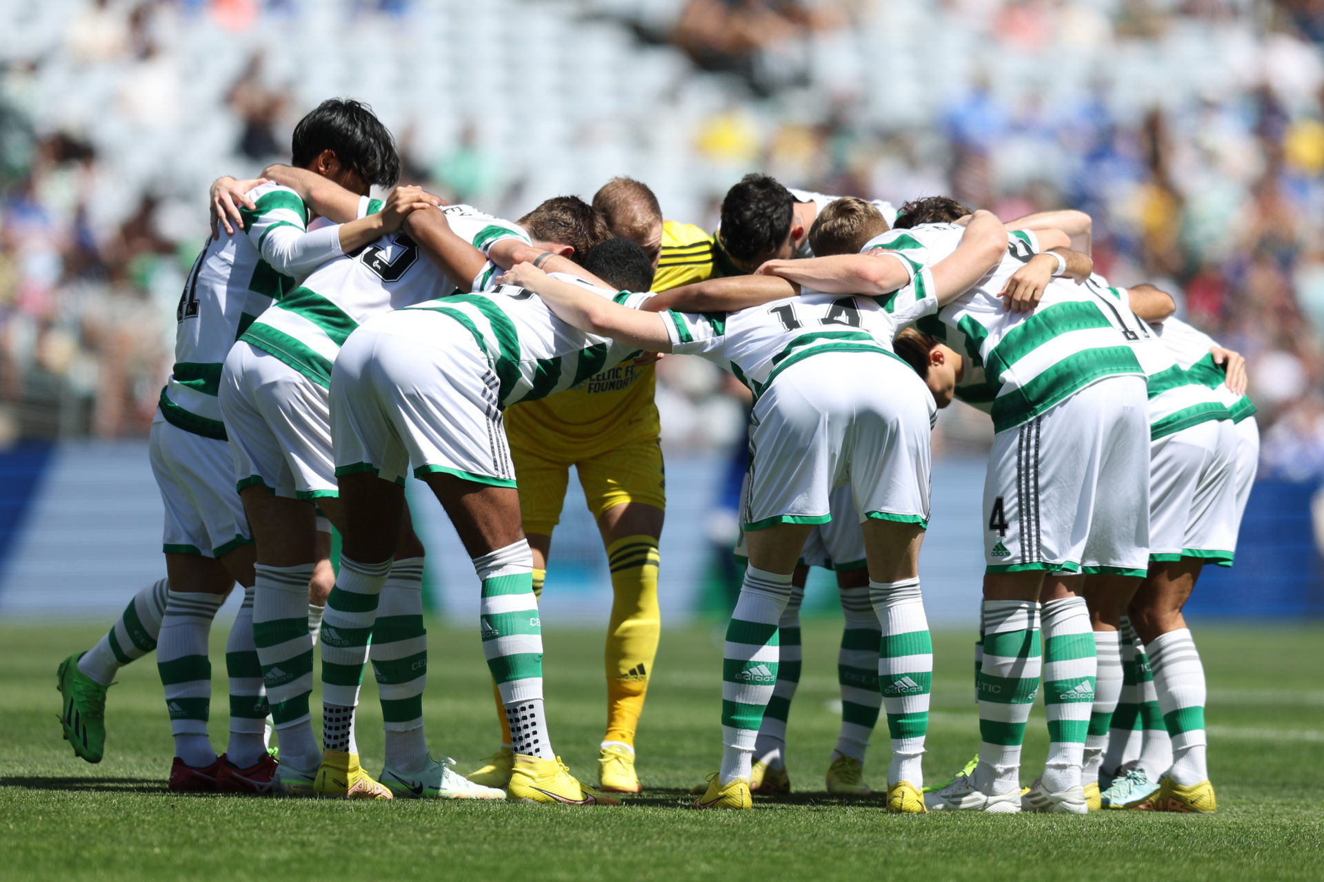 The Celtic players in Sydney