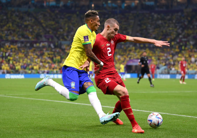 Pavlovic in action against Brazil