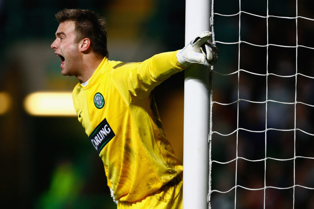 Artur Boruc in action in the UEFA Champions League: Celtic v AC Milan