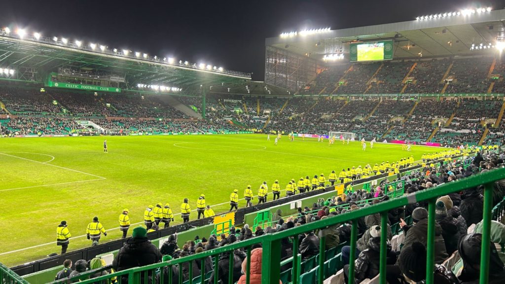 The unnecessary steward presence in the closing stages of the game