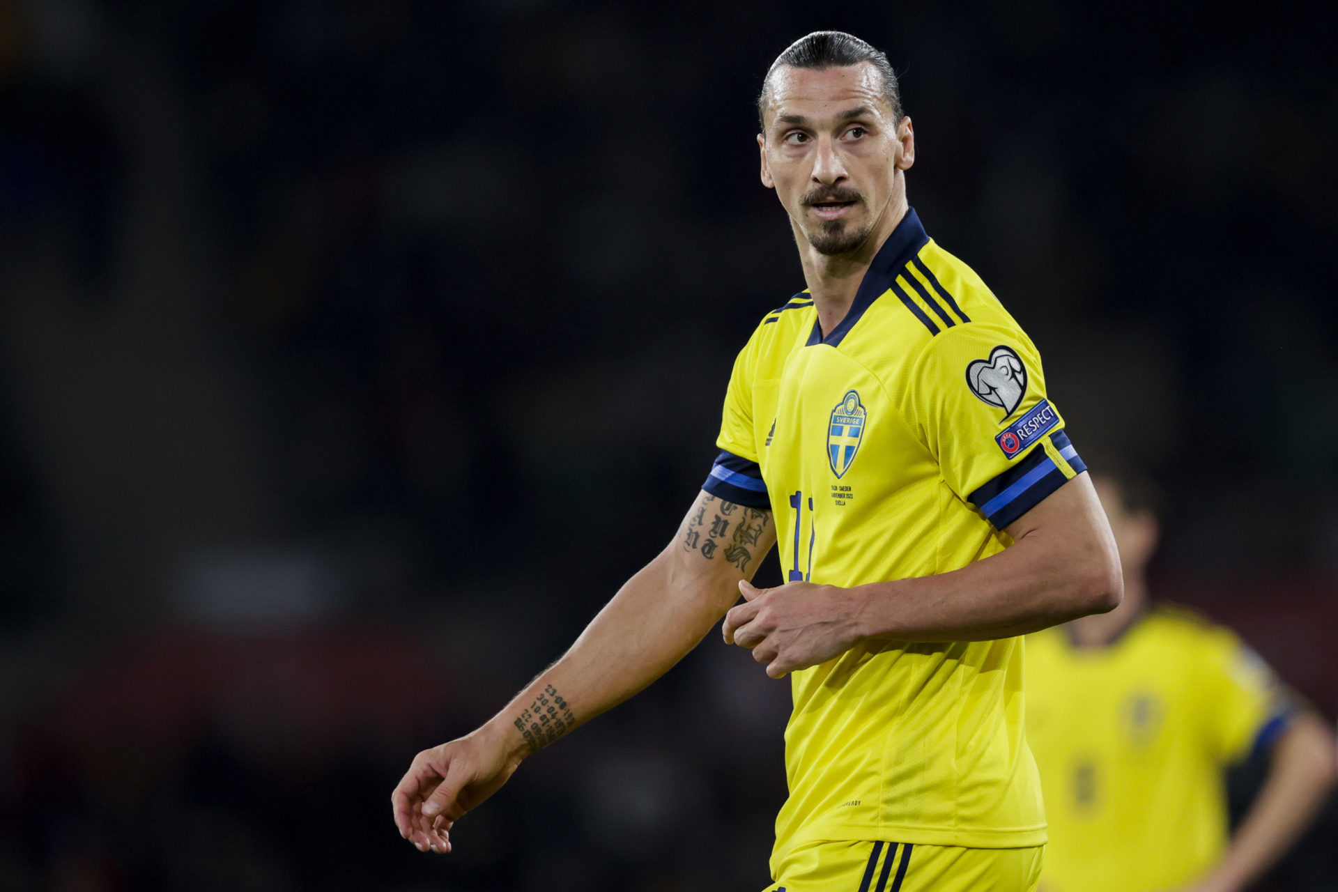 Ibrahimovic in action for Sweden in 2021