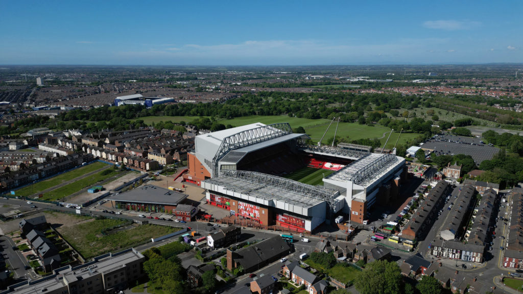 Aerial Views of Liverpool and Everton FC Stadiums