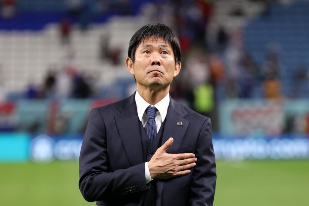 Japan head coach Hajime Moriyasu during the 2022 World Cup