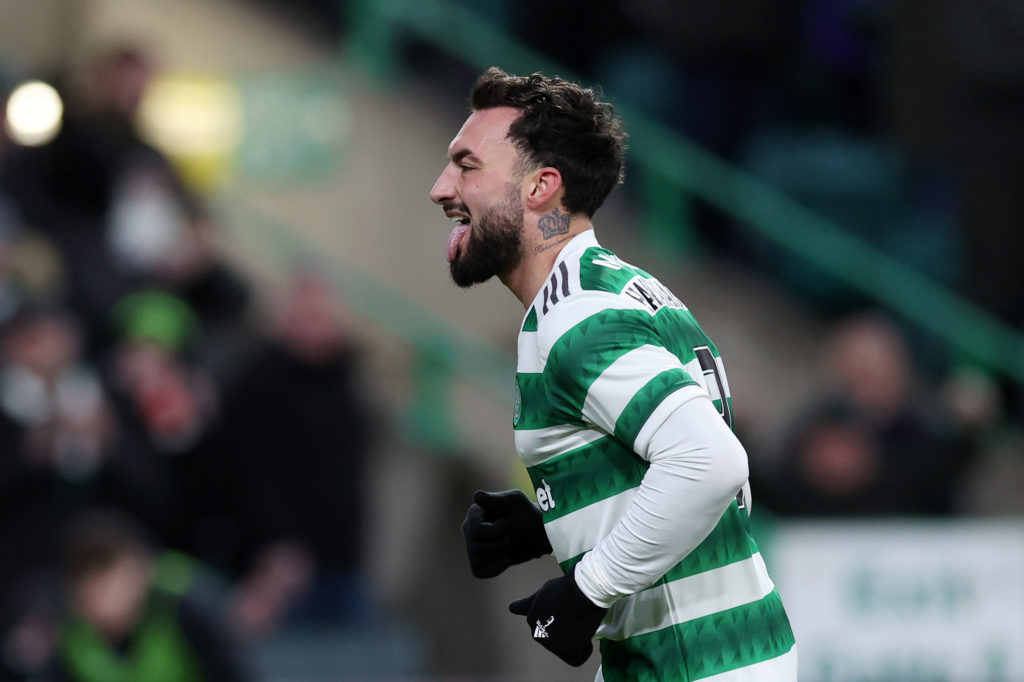 Haksabanovic celebrates his recent goal against Hearts