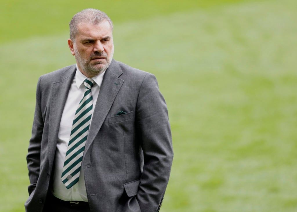 Ange Postecoglou, Manager of Celtic before the Scottish Cup Semi Final match between Rangers and Celtic at Hampden Park