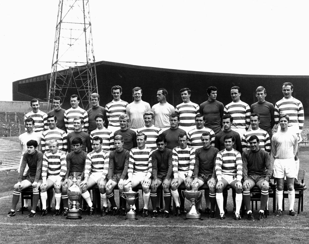 The Celtic team line up from the 1968 side