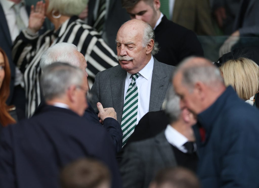 Dermot Desmond is spotted in the crowd before Celtic vs St Mirren