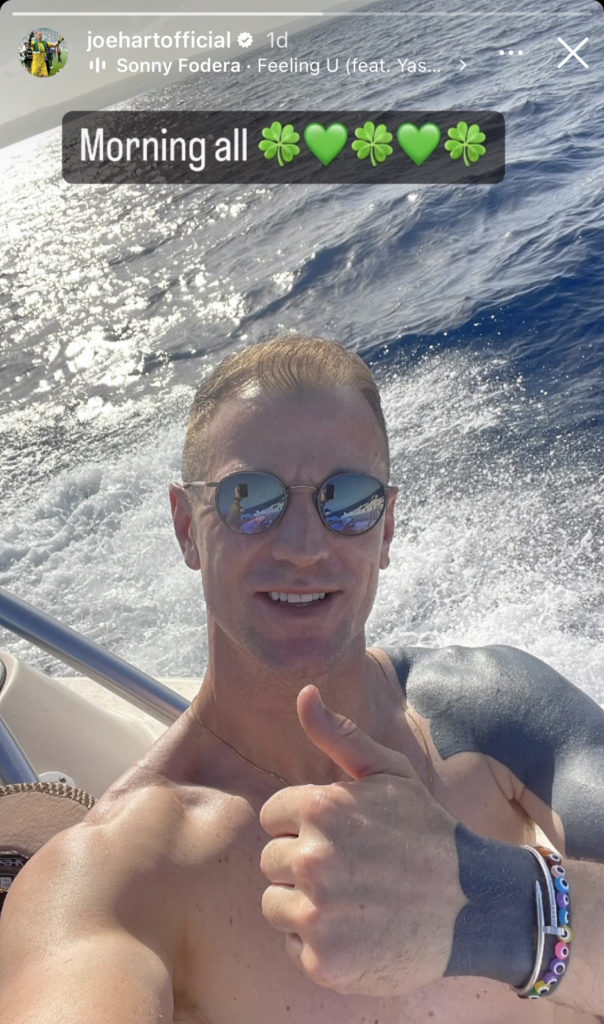 Joe Hart on Instagram