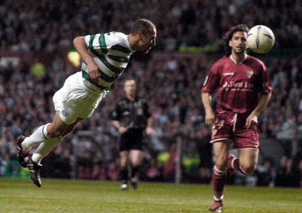 Henrik Larsson just fails to score in hi
