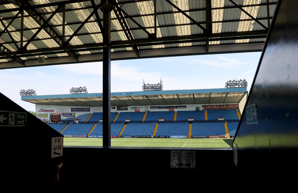 General view inside the stadium prior to the Ladbrokes Scottish Premiership match between Kilmarnock and Celtic at Rugby Park