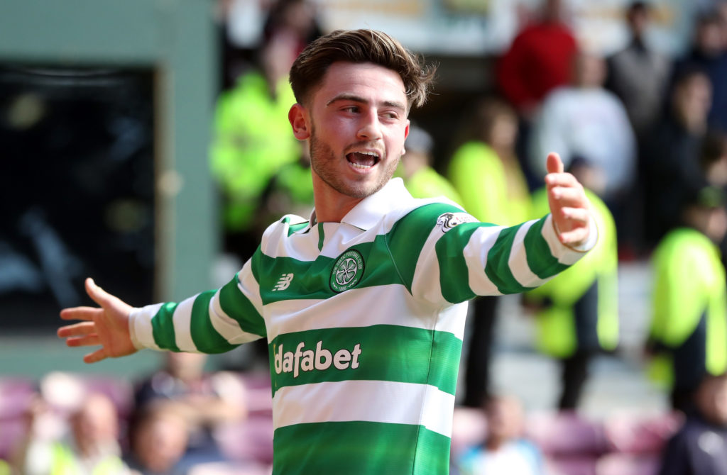 Patrick Roberts during Hearts v Celtic - Ladbrokes Scottish Premiership