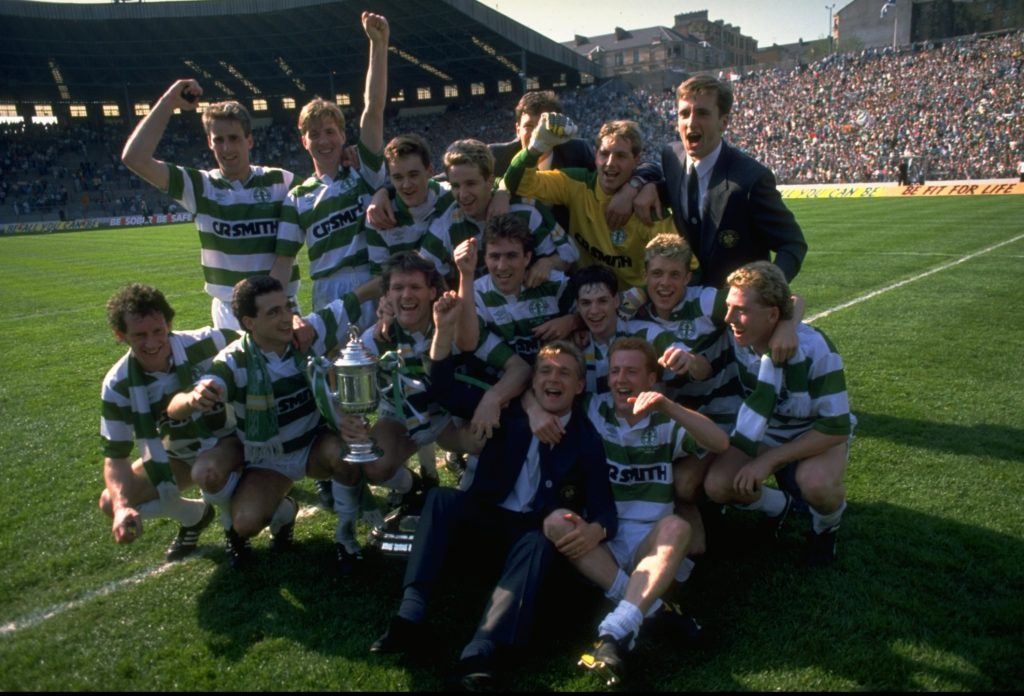 Celtic celebrate after winning