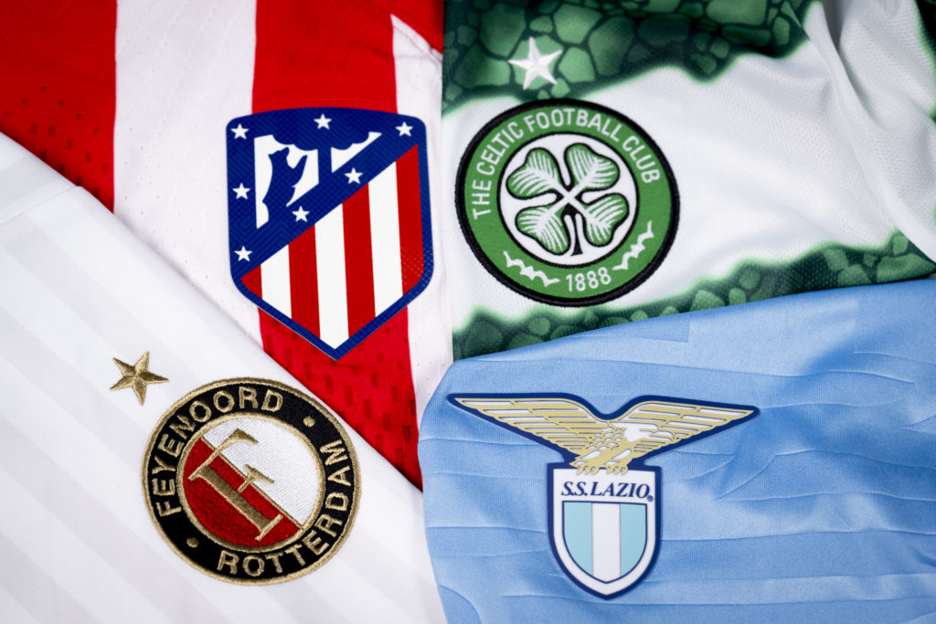 UEFA Champions League 2023/24 Group Stage Teams Jerseys Shoot