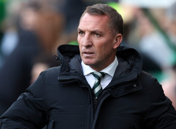 Celtic manager Brendan Rodgers is seen during the Cinch Scottish Premiership match between Hibernian FC and Celtic FC at Easter Road on October 28,...