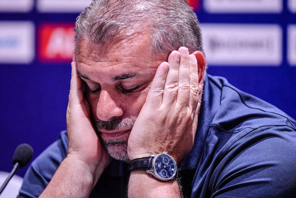 Ange Postecoglou, manager of Tottenham Hotspur seen during
