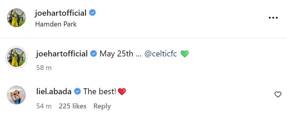 Joe Hart Instagram