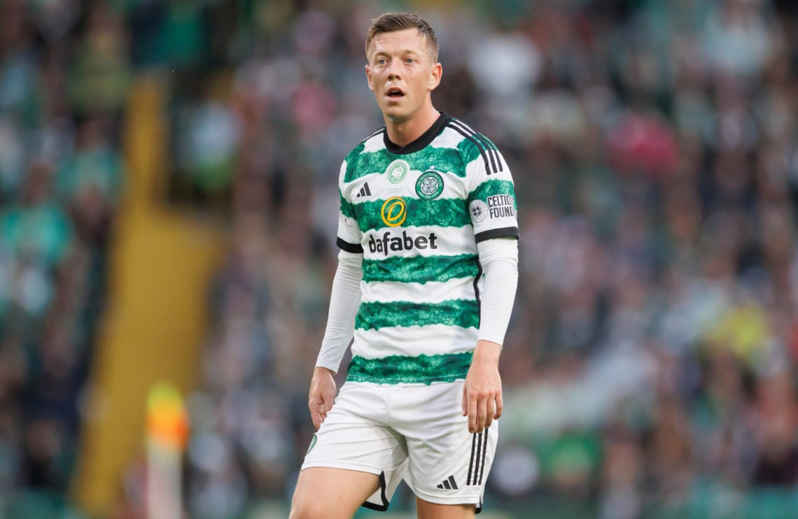 Callum McGregor of Celtic during the pre-season friendly match between Celtic and Athletic Bilbao at Celtic Park on August 1, 2023 in Glasgow, Scot...