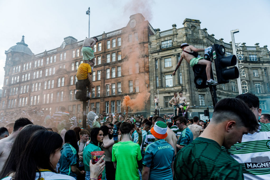 Scotland : Celtic Fans Celebrate The Championship