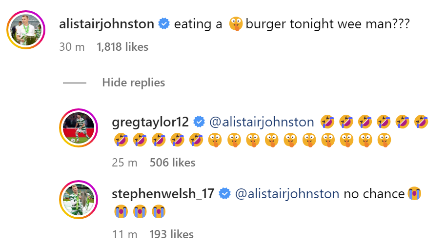 Alistair Johnston Instagram