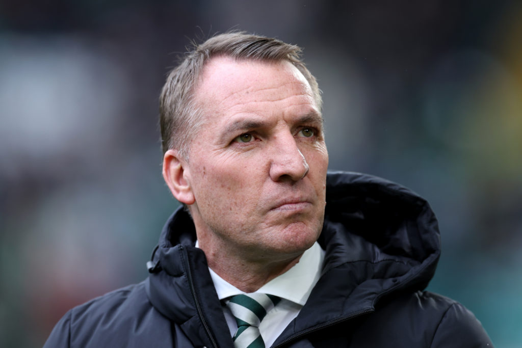 Brendan Rodgers looks on in Celtic v Livingston - Scottish Cup