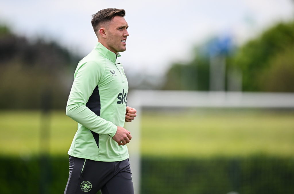 Dara O'Shea during a Republic of Ireland Training Session