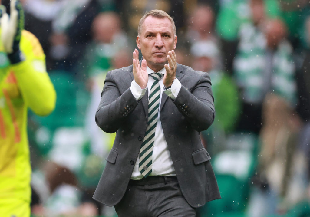 Manager of Celtic Brendon Rodgers after the cinch Premiership match between Celtic FC and Kilmarnock FC at Celtic Park on August 4, 2024 in Glasgow...