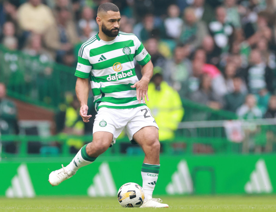 Cameron Carter-Vickers of Celtic during the cinch Premiership match between Celtic FC and Kilmarnock FC at Celtic Park on August 4, 2024 in Glasgow...