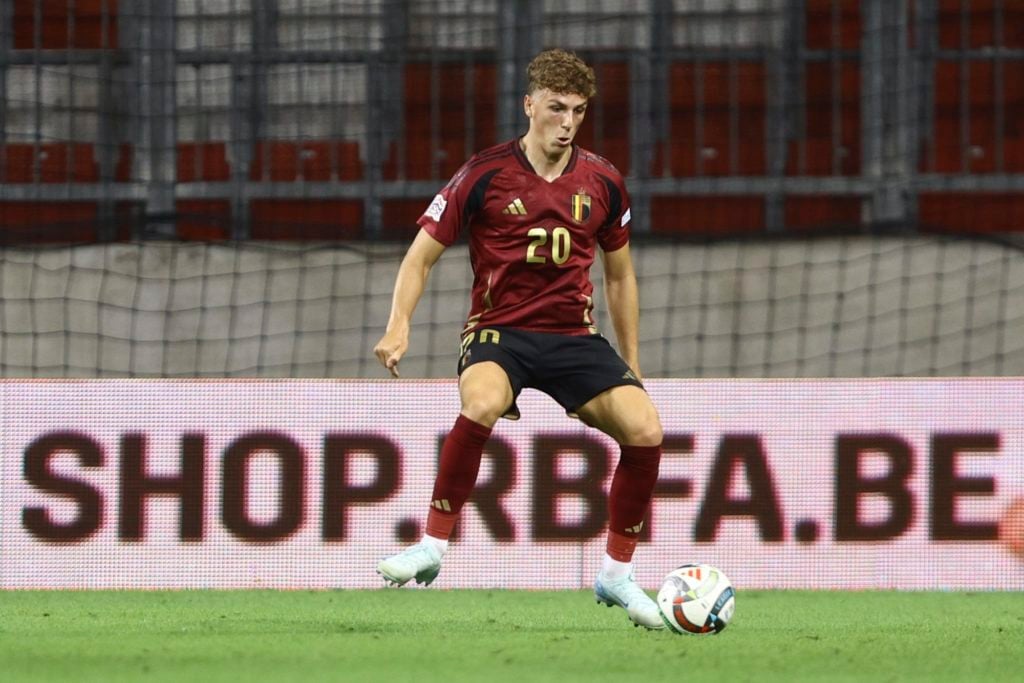 Engels Arne midfielder of Belgium during the UEFA Nations League match in group A2 between Belgium and Israel on September 6, 2024 in Debrecen, Hun...