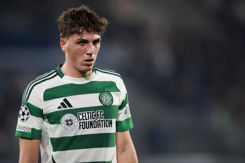 Arne Engels of Celtic FC looks on during the UEFA Champions